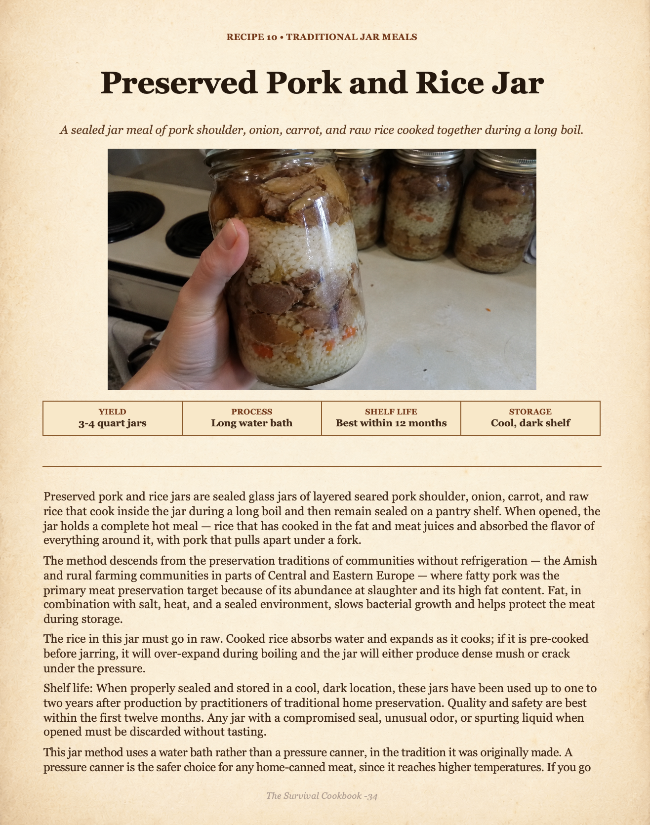 Jar meal recipe page preview